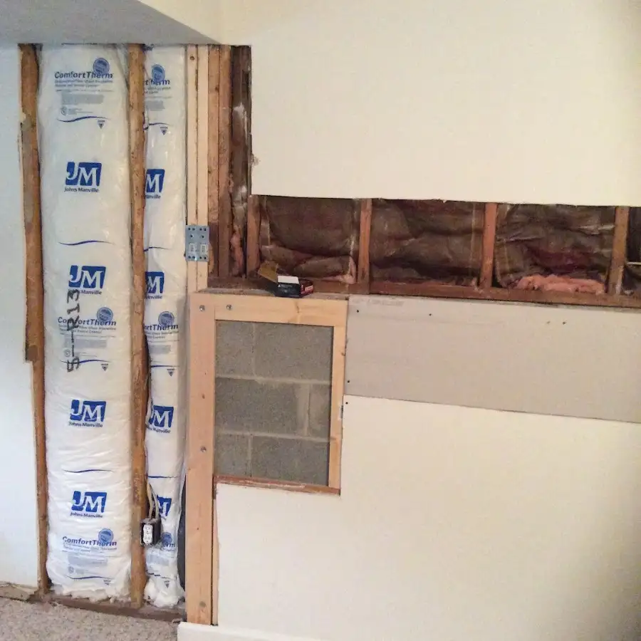 Wall insulation replacement during Basement Flood Cleanup in Pahrump